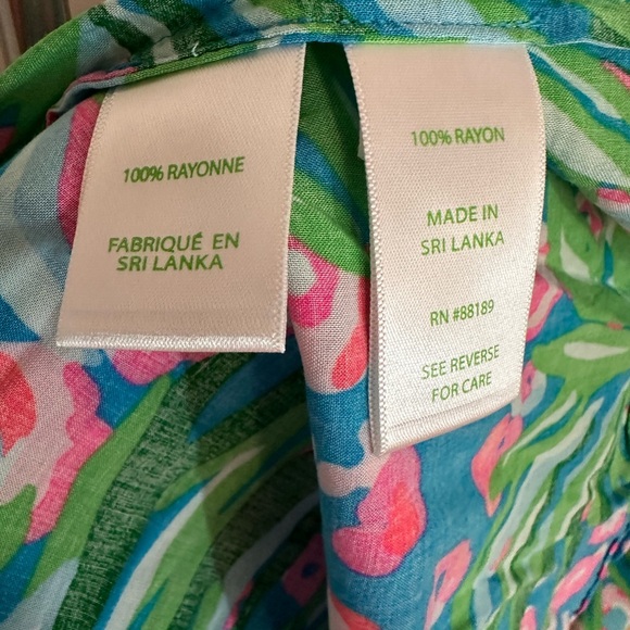 Lilly Pulitzer Blakely  Off-The-Shoulder
Turquoise Shore I Spy Engineered Woven - Picture 5 of 5